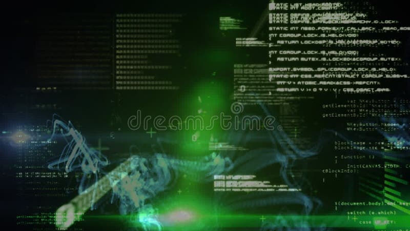 Animation of data processing over binary coding. Global computing and data processing concept digitally generated video. Binary coding data processing video
