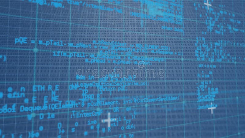 Animation of data processing over binary coding computing. global data processing and digital interface concept digitally generated video. Binary coding data processing video