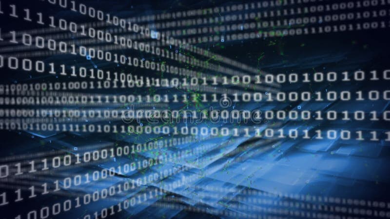 Animation of data processing over binary coding computing. global data processing and digital interface concept digitally generated video. Binary coding data processing video