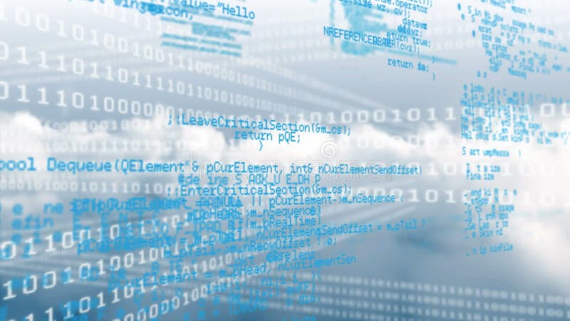 Animation of data processing over binary coding computing. global data processing and digital interface concept digitally generated video. Binary coding data processing video