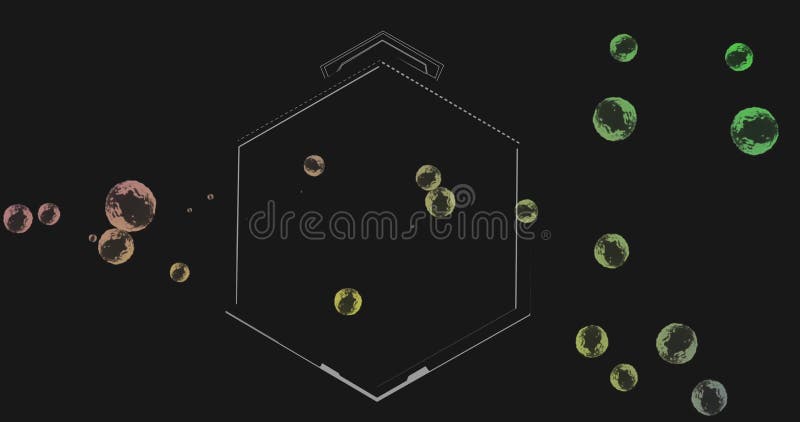 Animation of data processing over green bubbles stock video footage