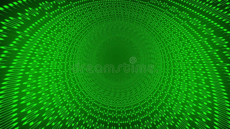 Animation de boucle d'un tunnel de code binaire. 4 k illustration libre de droits