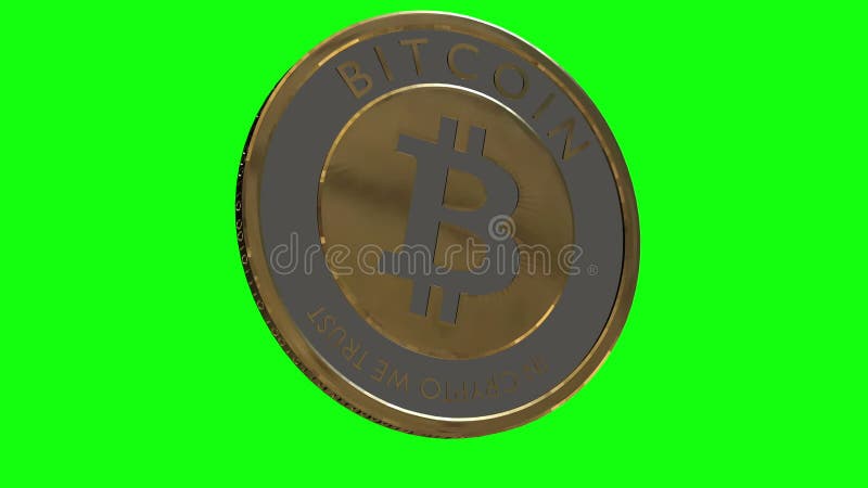 Animation de btc de bitcoin le nouveau cryptocurrency virtuel d'Internet illustration stock