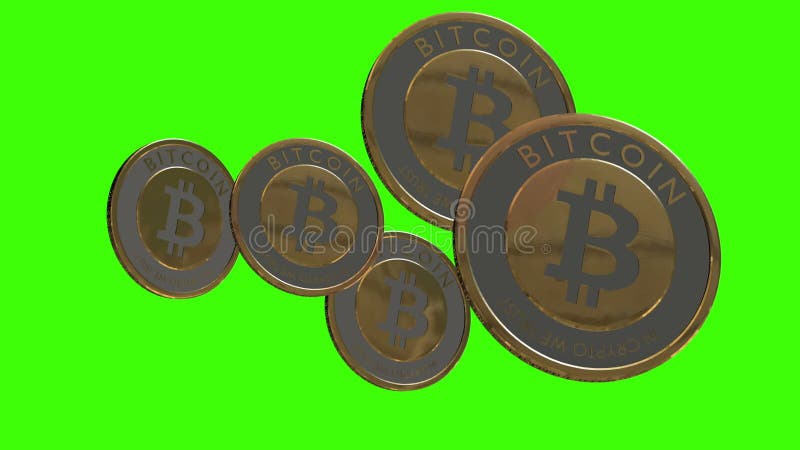 Animation de btc de bitcoin le nouveau cryptocurrency virtuel d'Internet illustration de vecteur