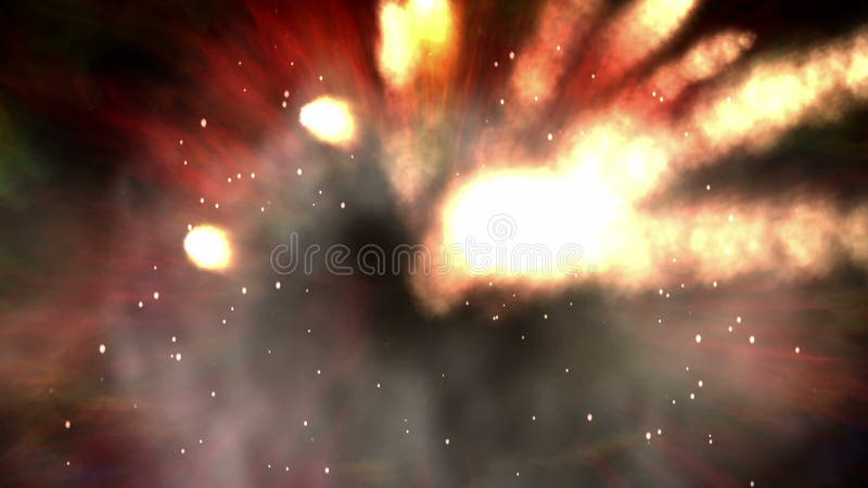 Animation de Digital d'une explosion multiple illustration stock