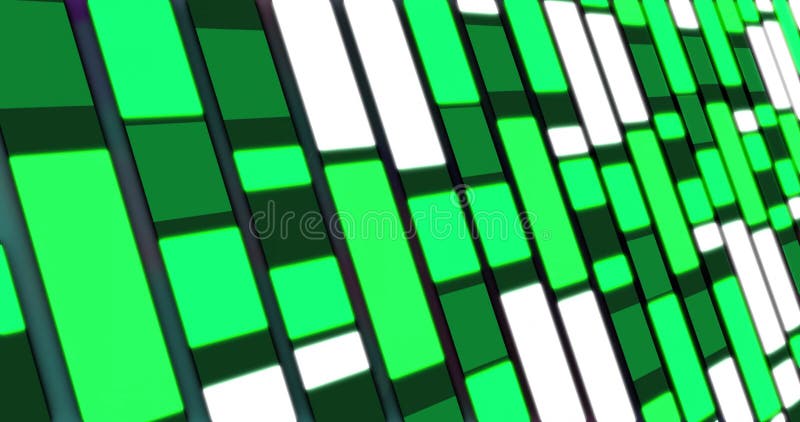 Animation de formes vertes et blanches en mouvement illustration de vecteur