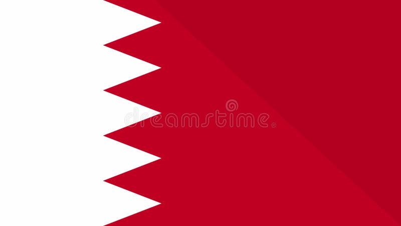 Animation de l'apparence et la disparition d'un drapeau plat 2D Bahreïn illustration stock