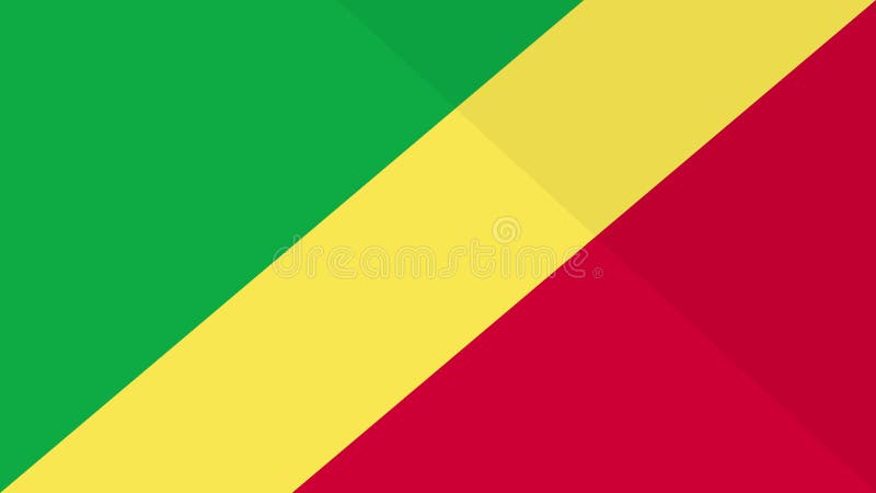 Animation de l'apparence et de la disparition d'un drapeau plat 2D Congo illustration stock