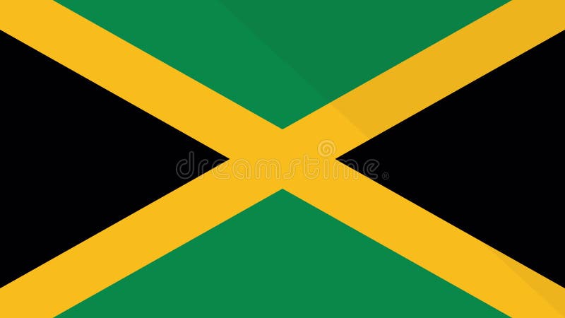 Animation de l'apparence et la disparition d'un drapeau plat 2D Jamaïque illustration de vecteur