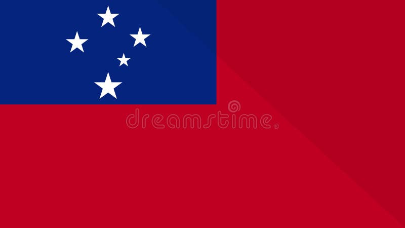 Animation de l'apparence et de la disparition d'un drapeau plat 2D Samoa illustration de vecteur