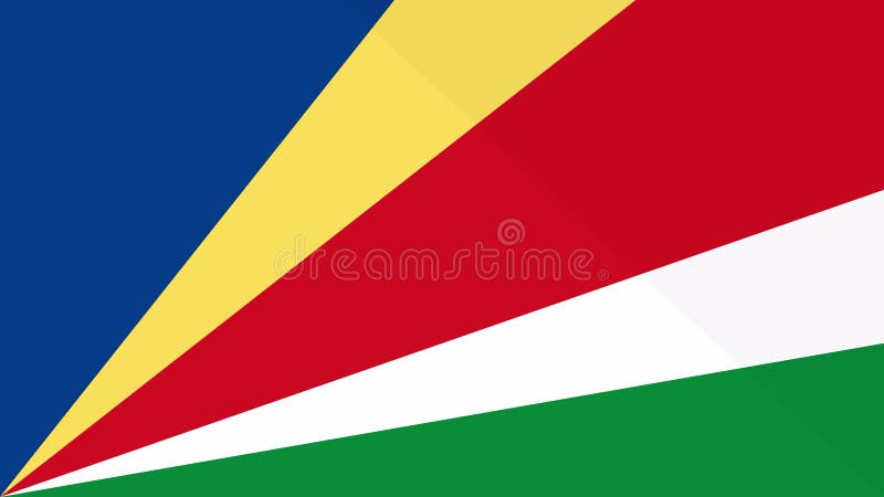 Animation de l'apparence et de la disparition d'un drapeau plat 2D Seychelles illustration de vecteur