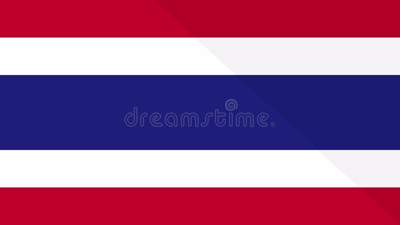 Animation de l'apparence et la disparition d'un drapeau plat 2D Thaïlande illustration de vecteur
