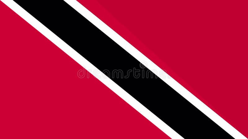 Animation de l'apparence et de la disparition d'un drapeau plat 2D Trinité-et-Tobago illustration de vecteur