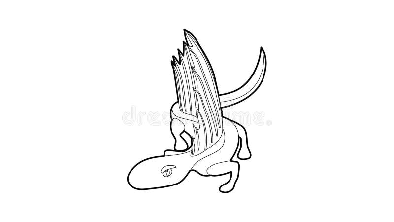 Animation de l'icône du lézard dinosaure