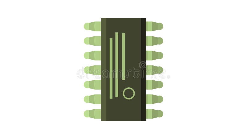 Animation de l'icône de microcircuit