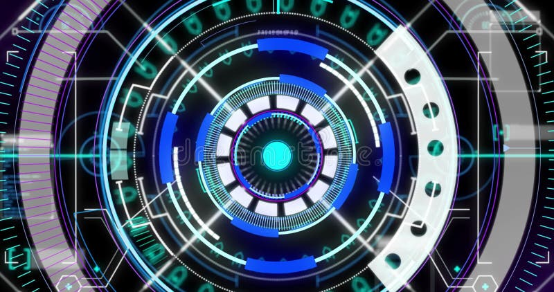 Animation de scanners et de spinning à portée multiple illustration de vecteur