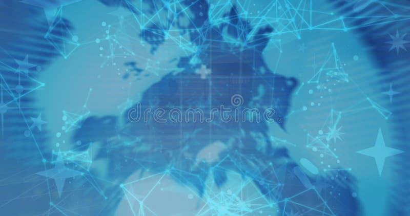 Animation de texte 5g sur l'interface infographique avec diagramme à secteurs de texture du circuit globe illustration libre de droits