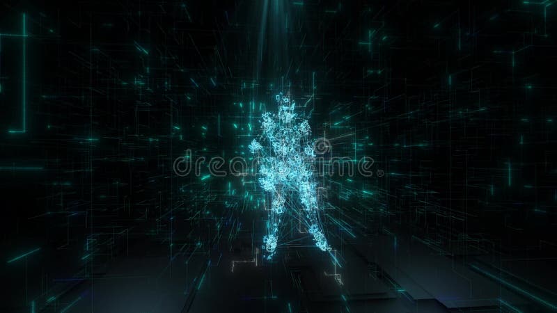 Animation de tunnel scientifique futuriste illustration libre de droits