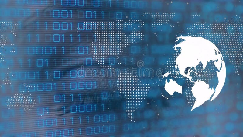 Animation der Datenverarbeitung über Augen stock footage