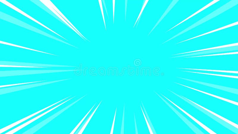 Animation des lignes rapides blanches sur fond bleu clair. Animation de la bande dessinée style manga vitesse ligne arrière banque de vidéos