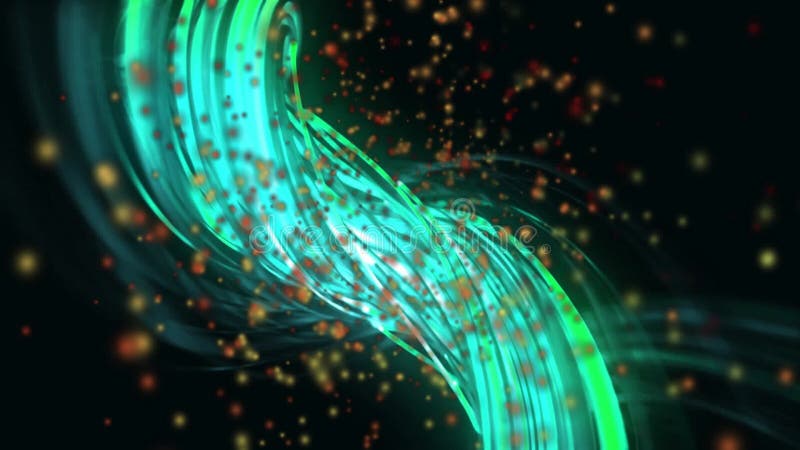 Animation des taches rouges sur les sentiers verts néon illustration de vecteur