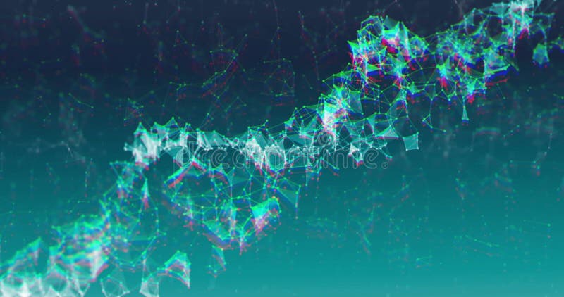 Animation of dna strand on green background stock footage