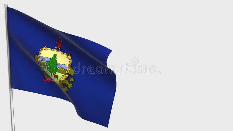 Animation du drapeau du Vermont sur flagpole