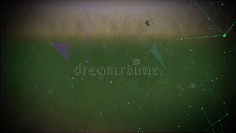 Animation du réseau de connexions sur fond vert illustration libre de droits