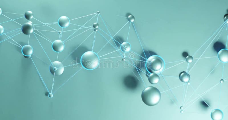 Animation du réseau de connexions sur fond vert illustration de vecteur