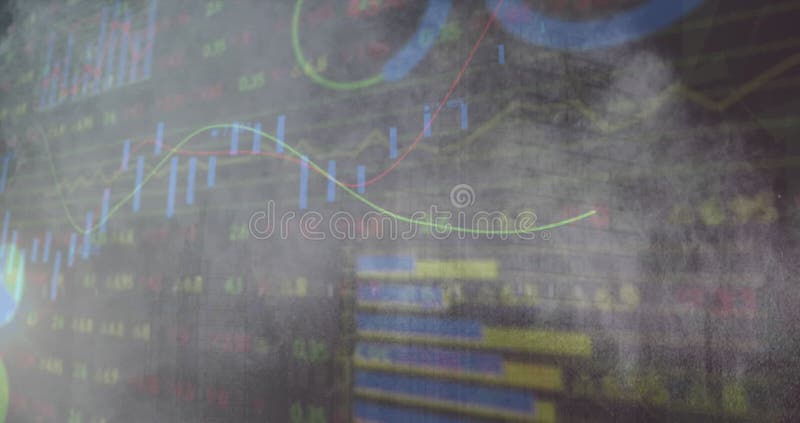 Animation du traitement des données financières et poudre blanche illustration libre de droits