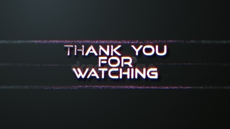 Thank You Title Animated Retro Futuristic 80s 90s Style. Animation ...