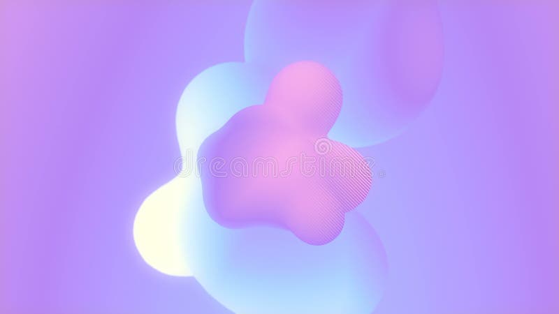 Animation en boucle du rendu 3d de forme liquide optimal sur la uhd 4k rose du fond illustration stock