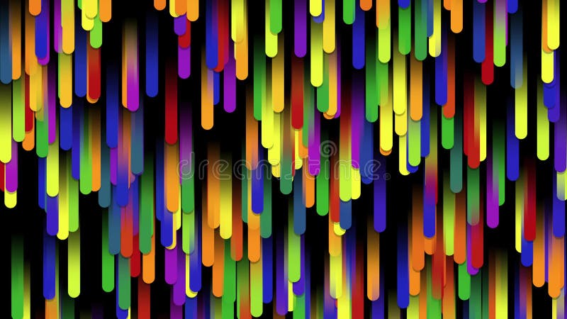 Animation en boucle gouttes de pluie colorées illustration stock
