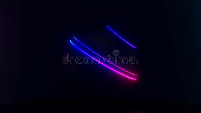 Animation en boucle 4k de l'émission laser de la sphère lumineuse des couleurs de néon illustration de vecteur