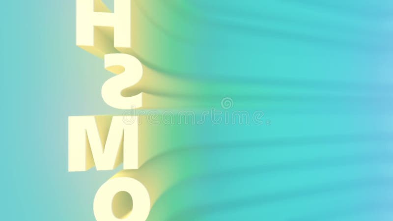 Animation en boucle numérique de lettres extrudées avec un rendu 3d en dégradé tendance illustration libre de droits