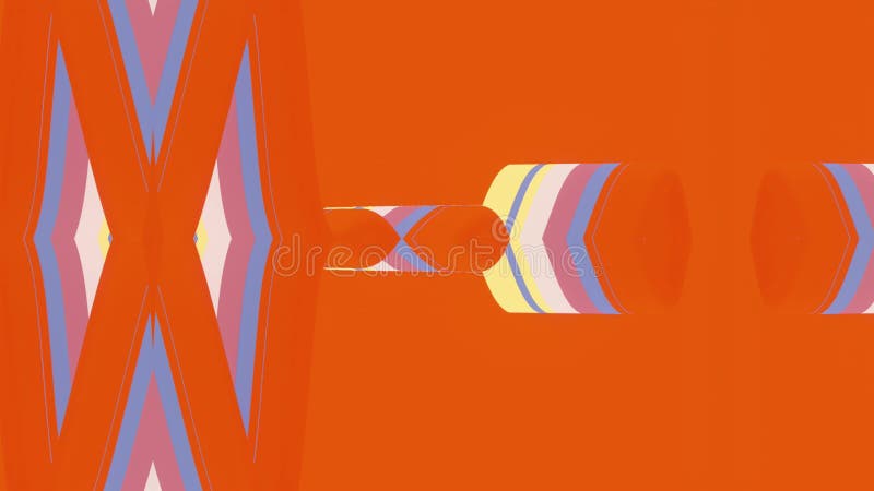 Animation en boucle transparente abstraite avec formes géométriques courbes symétriques illustration stock