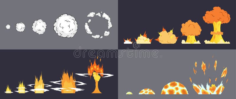 Animation of Explosion Effect in Cartoon Comic Style. Cartoon Explosion Effect with Smoke for Game Stock Vector - Illustration of game, cartoon: 174457887 Animation of Explosion Effect in Cartoon Comic Style. Cartoon Explosion Effect with Smoke for Game Stock Vector - Illustration of game, cartoon: 174457887