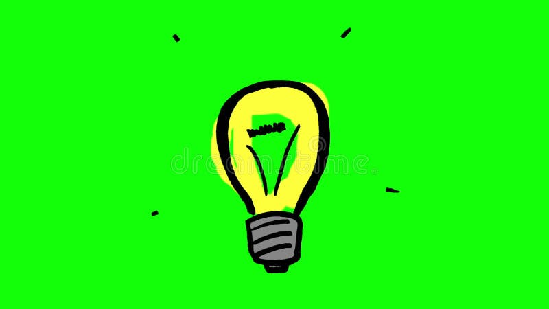 Animation of fast gestating yellow light bulb vector illustration