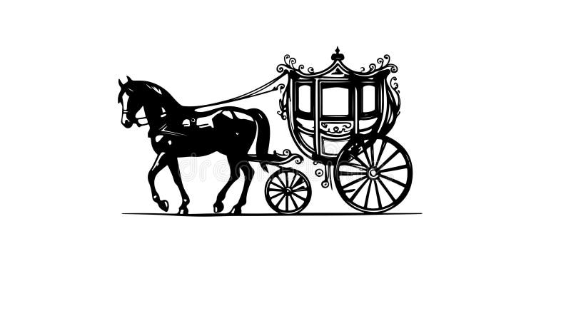 Animation forme un croquis d'une icône cheval plat illustration de vecteur