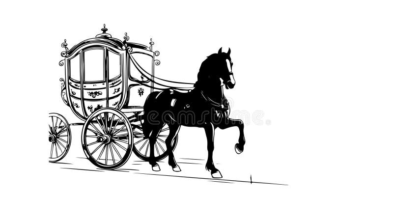 Animation forme un croquis d'une icône cheval plat illustration de vecteur