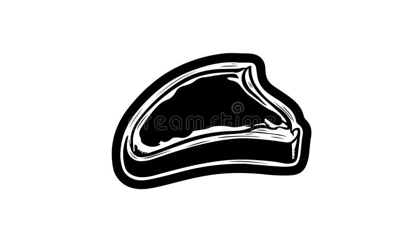 Animation forme un croquis d'une icône de boeuf illustration stock