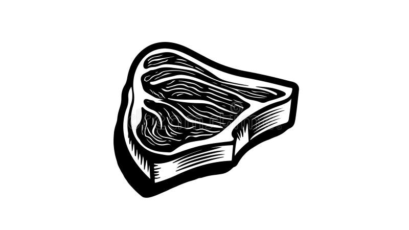 Animation forme un croquis d'une icône de boeuf illustration stock