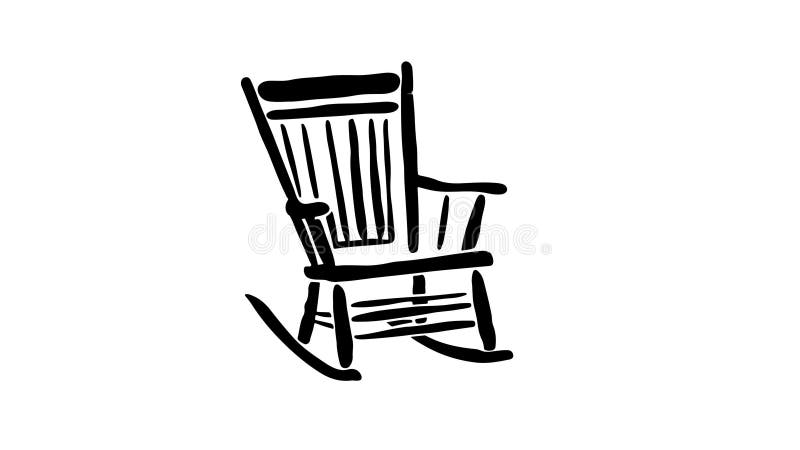 Animation forme un croquis d'une icône de fauteuil roulant illustration stock