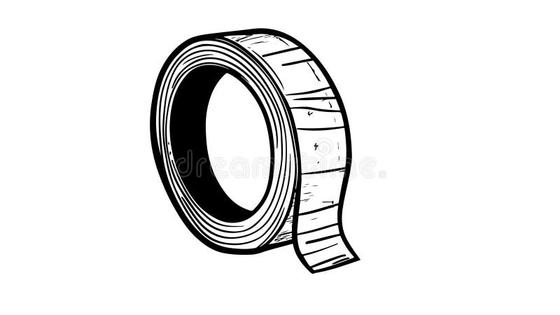 Animation forme un croquis de l'icône de bande de conduit illustration de vecteur