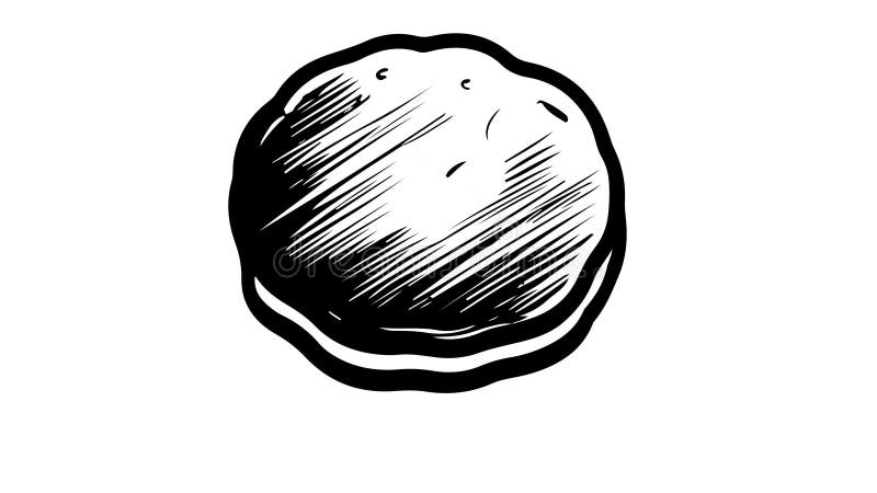 Animation forme un croquis de l'icône de partie illustration stock