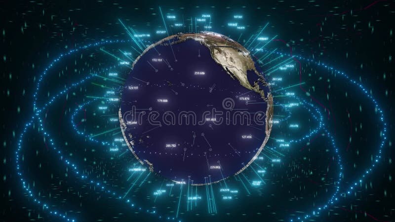 Animation futuriste de la cyber-terre illustration de vecteur