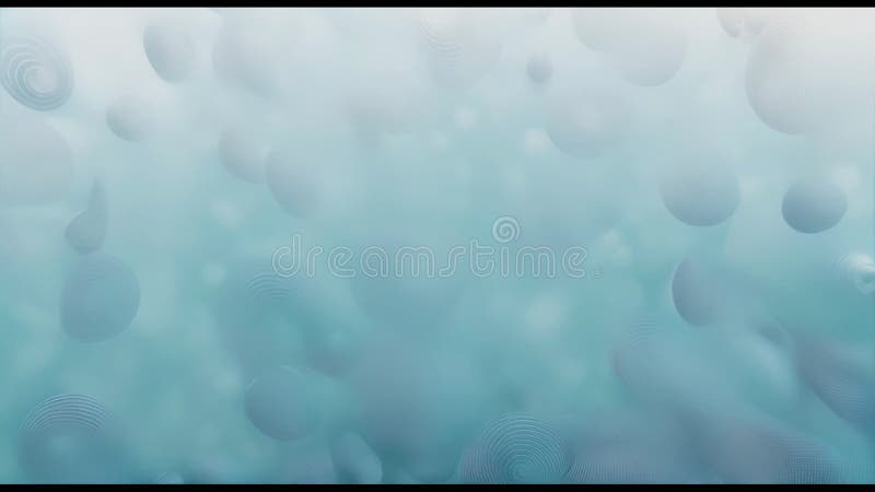 Animation of green bubbles moving on green background stock video footage