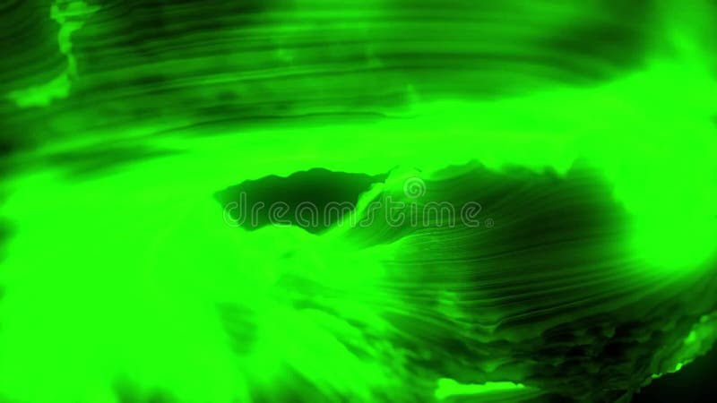 Animation of green shapes on black background stock video footage