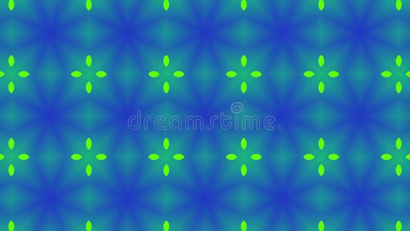 Animation of green shapes on blue background stock video footage