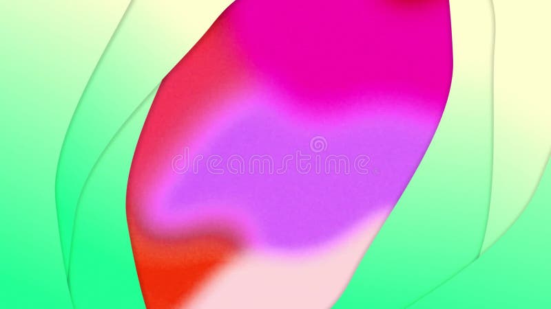 Animation of green shapes on colourful background stock footage
